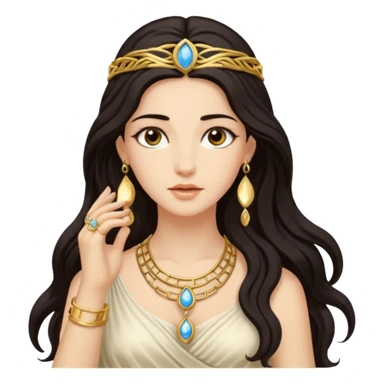 greek goddess back hair sticker
