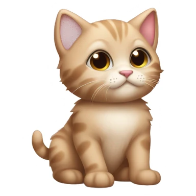 beautiful kitten giving kisses and filled with hearts and kisses sticker