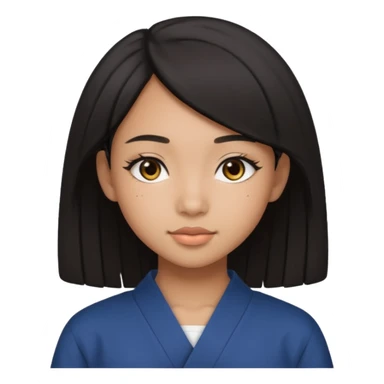 une image d'une fille métisse afro japonaise très belle de 20 ans  sticker