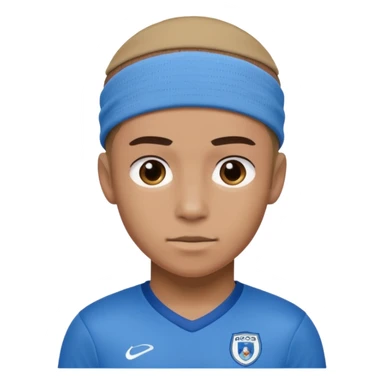 soccer winger with sweatband, blue color. sticker