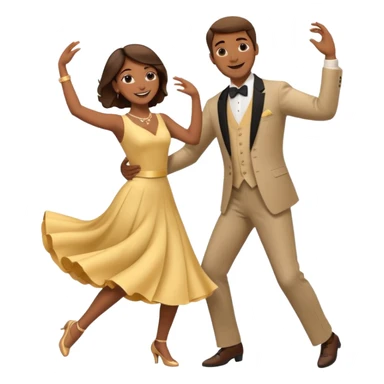 a couple dancing like in lalaland sticker