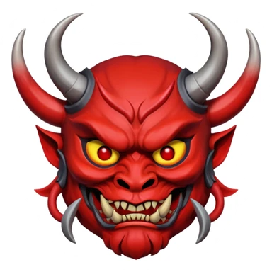 oni mask sticker