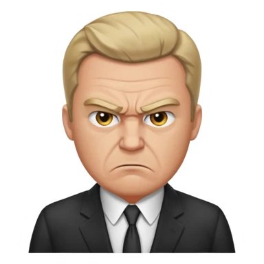 very angry male boss in suit sticker
