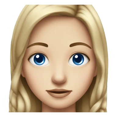 outdoor portrait of a girl with blue eyes sticker