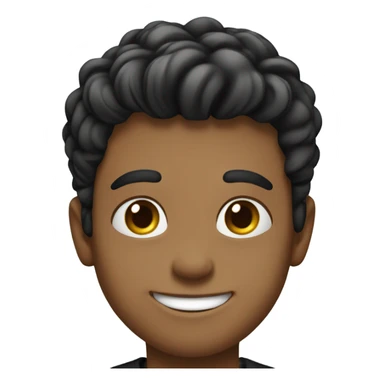 Attractive smiling boy in black shirt sticker