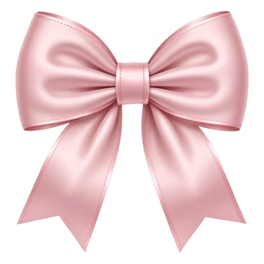 Pale pink ribbon bow sticker