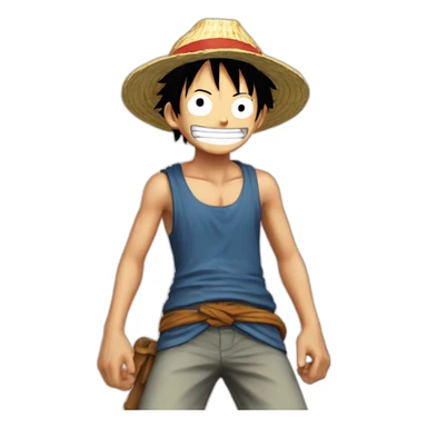 Luffy qui nage sticker