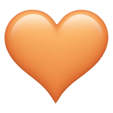 Pastel Orange colored heart sticker