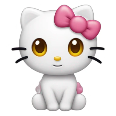 Hello Kitty with eyes hearts sticker