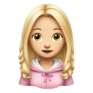 Cute blonde girl in a bunny costume  sticker
