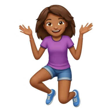 Knee slapping girl sticker