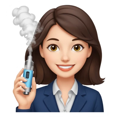 brunette office girl, vape named larisa sticker