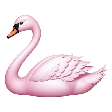 pastel pink swan sticker