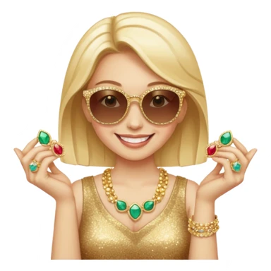 Cat wearing sunglasses smiling superstitious woman squeezing her family jewels sticker