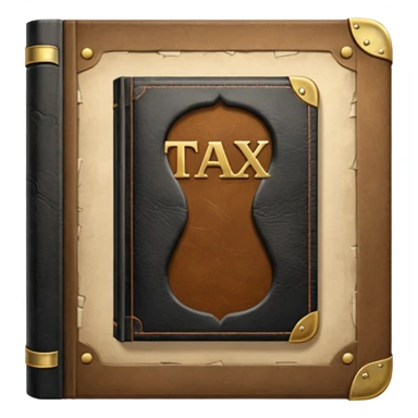 a huge book closed with thousands of pages called "the tax code" sticker