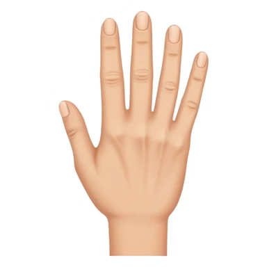 back of mans hand four fingers sticker