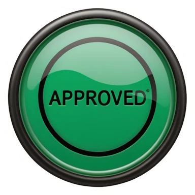 approval ink stamp in green, It needs to say the words "Approved"  sticker