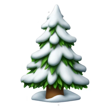 Christmas tree with snow and white decoration  sticker