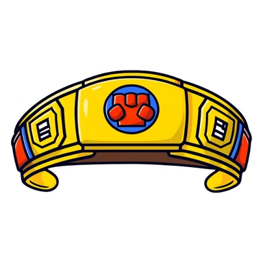 Boxing championship belt sticker