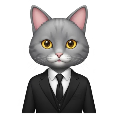 The cat went in a suit
 sticker