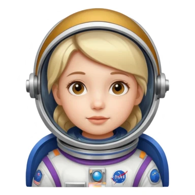 Girl kid in Astronaut Uniform
 sticker