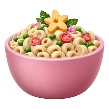Hawaiian Mac salad light pink bowl sticker