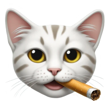 Cat smoking a cig sticker