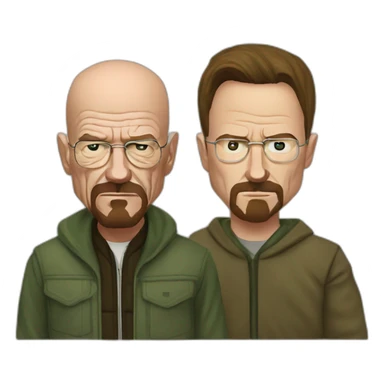 Walter white and jesse pinkman sticker