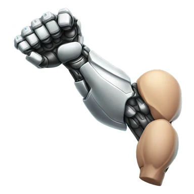 Cyborg arm and bicep with flexing shock sticker