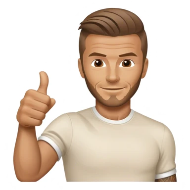 david beckham giving a thumbs-up sticker