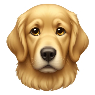 Sad golden retriever looking sticker