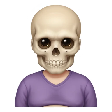 Use the normal like skull emoji and combine it with the normal pregnant man emoji sticker