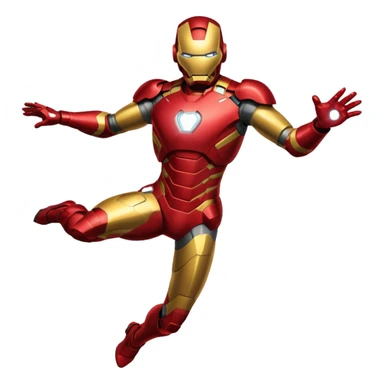 ironman flying sticker