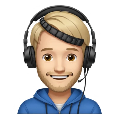 Pewdiepie with headphones sticker