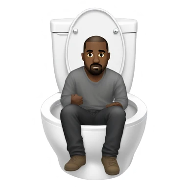 kanye west skibidi toilet sticker