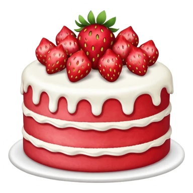 Yummy strawberry cake sticker