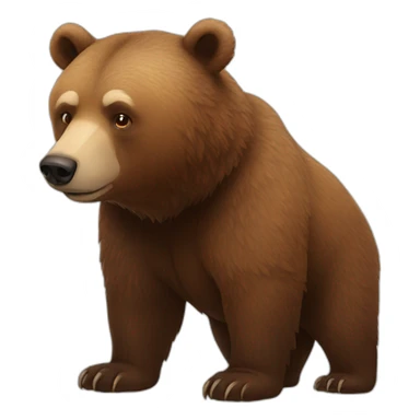 Brown bear giving a kisa sticker