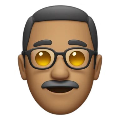 Anestesiologo hombre con lentes sin bigotes pelo corto piel trigueña  sticker