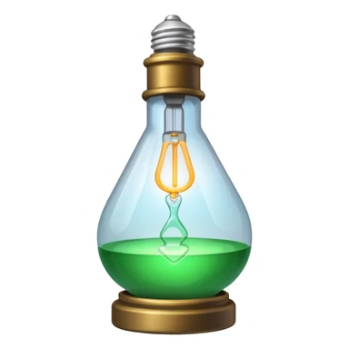 alchemist character lightbulb replaced by glowing vial sticker