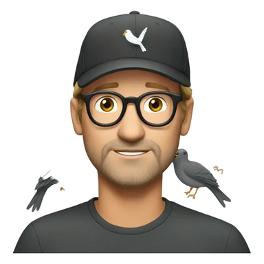 Klopp dizzy emoji with birds around head sticker