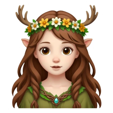 Cute Druid human like fawn sticker