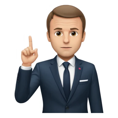 Emmanuel Macron qui fait un 🖕 sticker