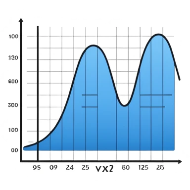 a graph with a negative slope. sticker