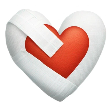 a heart with a bandage on it sticker