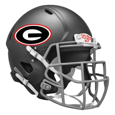 Man with football helmet Georgia bulldogs sticker