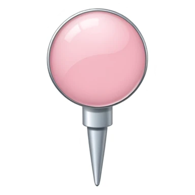 pale pink push pin  sticker