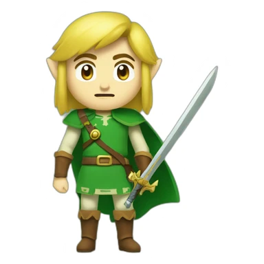 aniallator8 in the style of Link from Legend of Zelda sticker
