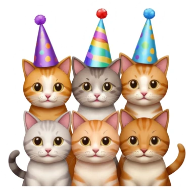 twelve cats at a birthday party sticker