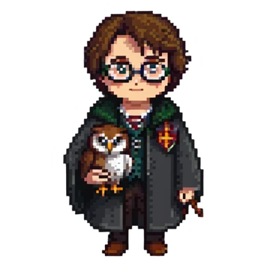 Harry Potter with Hedwig the owl sticker