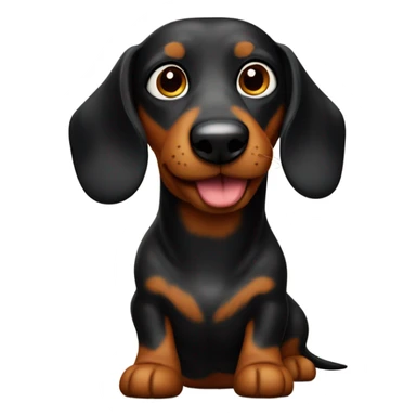 Black and Tan sausage dog sticker
